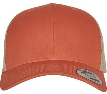 Flexfit Unisex 6606T Baseballkeps, Orange, Brun, one size