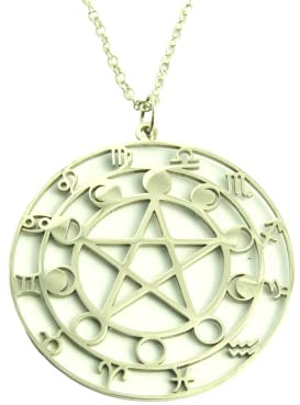 Kette Sternzeichen 12 Tierkreiszeichen Mondphasen Mond Nacht Stern Anhänger Edelstahl silbern Juvelato