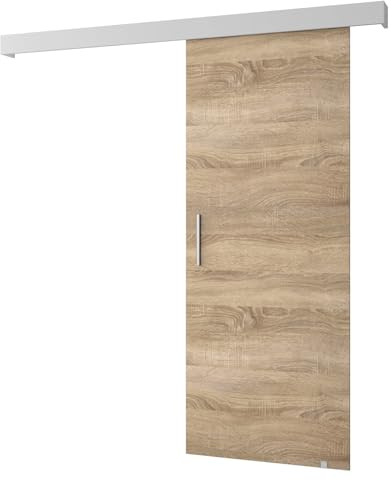 Schiebetür Komplettset - Schiebetürsystem Salwador 1 - Schiebetüren - Trennwände - Raumteiler - Innentüren, Tür 90 x 204 cm - Schiebetür Schiene - Zimmertür mit Schiebetür Griff - Saloontür
