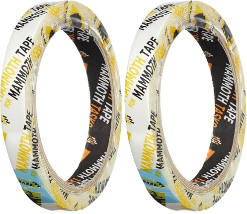 Everbuild Mammoth Powerful Grip Tape, Reinforced Double Sided Tape, Clear, 12 mm x 2.5 m (Pack of 2)
