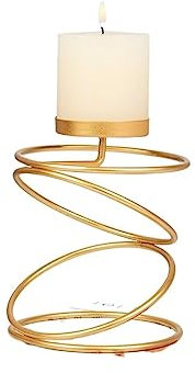 HEXEH Kerzenhalterhalter Metall Kerzenhalter Einfache Goldene Hochzeit Dekoration Bar Party Wohnzimmer Dekor Wohnkultur Kerzenhalter Kandelaber (Color : Golden)