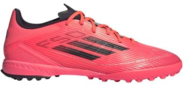 Adidas Unisex F50 League Turf Sneaker, Turbo/Aurora Black/Platin Metallic, 7 US Men