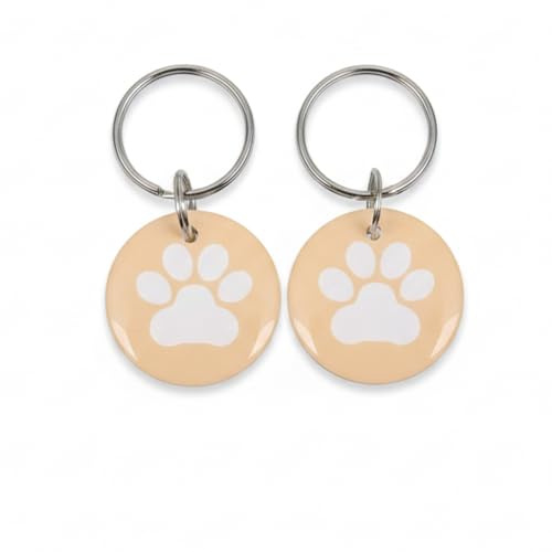 Kompatibel mit Sureflap Surefeed Microchip RFID-Halsband-Ersatzetiketten, 2er-Pack, wasserdicht, für Haustiere ohne Mikrochip (orange)