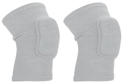 PATIKIL M Größe Schutzhülsen für Knie, 2 Stück Schwamm Volleyball Kniepolster Ski Kniepolster Atmungsaktive Tanz Kniepolster Stütze für Frauen Männer Ski Basketball Training, Grau