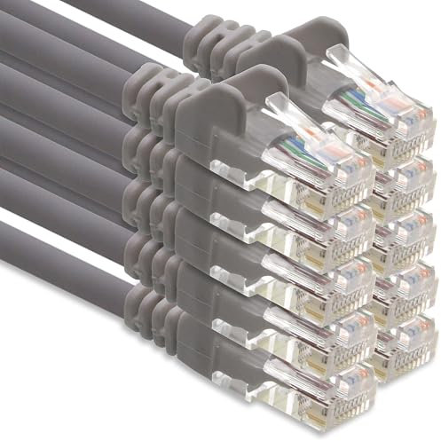1CONN cable de red CAT-6 RJ45 10x 3 metros - gris
