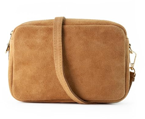 lePelou Wildlederhandtasche, Leder Umhängetasche mit wechselbarem Schultergurt, Crossbody Tasche, kleine Handtasche mit wechselbarem Schultergurt