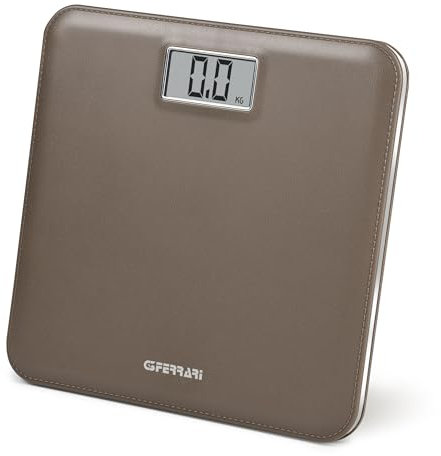 G3 Ferrari G30013 Kiline Bilancia Pesapersone Elettronica, Display LCD, Pedana Effetto Pelle, 100 gr/ 180 Kg, Autospegnimento, Pelle