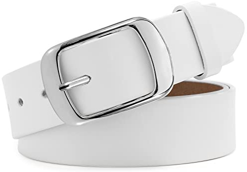 JasGood Damen Ledergürtel für Jeans Hosen Mode Kleid Gürtel für Damen mit Dornschließe