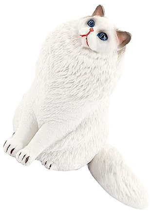 BESTonZON Kunststoff Katzenfigur Lebensecht Modell Mini Katzenspielzeug Für Junge Mädchen Kognitives Ornament Sicher Und Gesund