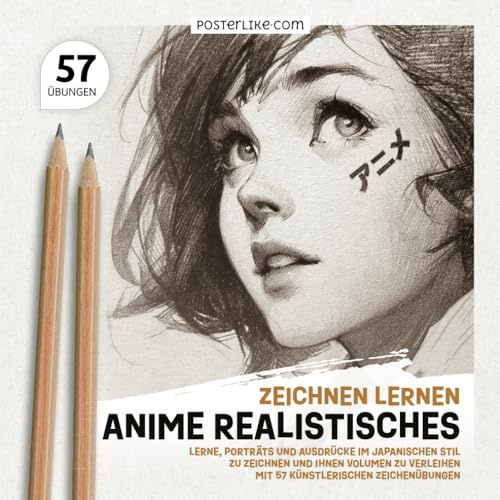 Zeichnen Lernen Anime Realistisches: Lerne, Porträts und Ausdrücke im Japanischen Stil zu Zeichnen und Ihnen Volumen zu Verleihen mit 57 ... Anime: Künstlerische Zeichenübungen)