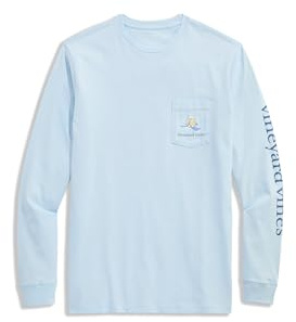 Vineyard Vines Men's Brew Ski Time Long-Sleeve Pocket Tee Long-Sleeve Pocket Tee (Pack of 1)