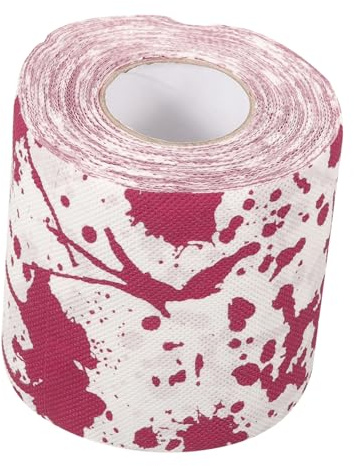 TOBBOMEY Papel Higiénico Baño Halloween con Diseño Manchas de Sangre Rollo Único Decorativo para Fiestas y Baño Práctico y Divertido para Ambientar Celebraciones