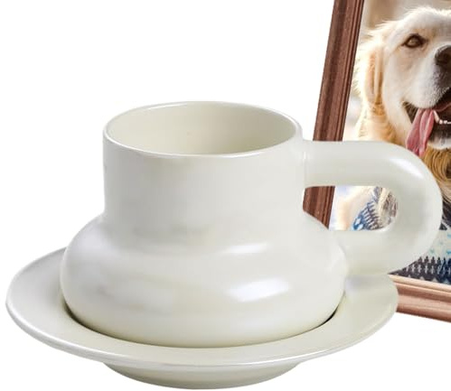 LearnLyrics Tazas De Café Cerámicas - Tazas para Beber | Asa Ergonómica para Bebidas Elegante de | Contenedor Universal Bebidas Calientes Frías