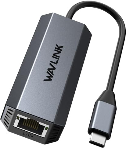 WAVLINK 5Gbps USB C Ethernet Adapter – 5G/2.5G/1G/100M/10M Auto-Adaptive, 10Gbps Cable Included, Aluminum Portable Dongle for MacBook Pro/Air/Neo, Windows 11/10, Linux, ChromeOS WL-NWU341G