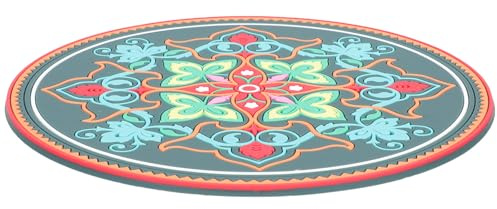 ORFOFE Meditationskissen Klangschalenunterlage Großzügiges Abgerundetes Muster Langlebiges Material Rutschfeste Klangschalenmatte Buddhistische Klangschale für Meditation