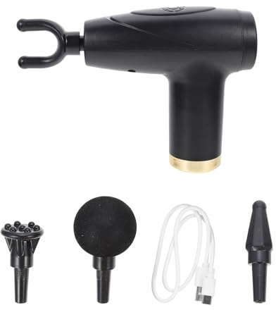 HOMSFOU Appareil de Massage Musculaire Portatif à Percussion Écran Lcd, Mini Masseur Corporel Électrique Noir, pour Relaxation Musculaire à Domicile, Bureau et Voyage, Outil de Massage
