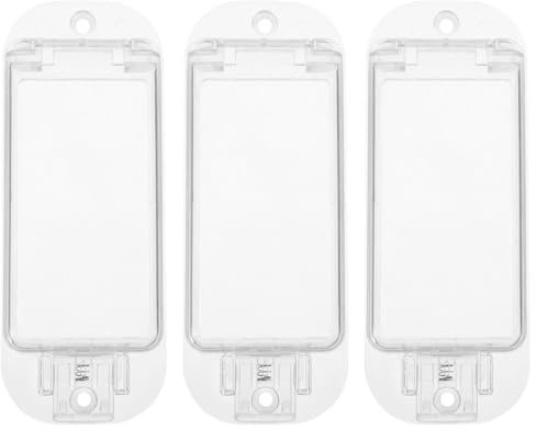 Levemolo 3pcs Light Switch Guard - Child Proof Rocker Light Socket Plate Cover Prevents Kids Or Accidental Turned On/Off Switch While Allowing Access, Inner 3.5x7cm (Clear)