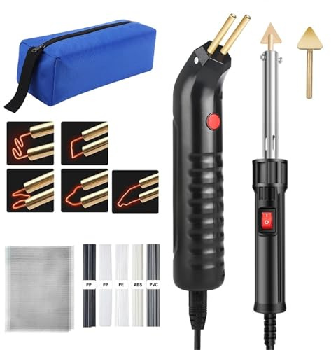 Plástico Soldadura Máquina Kit de herramientas soldador plástico, pistola soldar, reparación parachoques, para portátil(B)