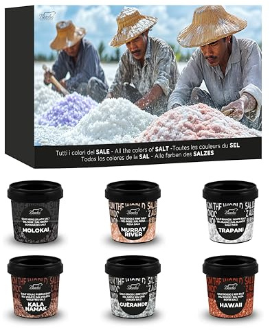 Set 6 Sali Gourmet Bembo – Selezione di Sali Pregiati dal Mondo – Idea Regalo Elegante per Cucina Raffinata