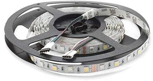 LED Streifen 12V 5m RGBW (RGB+Kaltweiß und Warmweiß) IP20 60Led/m 5050 SMD LED Strip Lichtleiste Streifen (Warmweiß IP20)