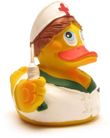 DUCKSHOP I Krankenschwester Badeente I Quietscheentchen I L: 8 cm