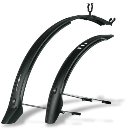 SKS GERMANY VELO 65 MOUNTAIN SET 29'' set di parafanghi, parafango per mountain bike (accessorio con montaggio universale, protezione ottimale dagli spruzzi, in plastica ad alte prestazioni), nero