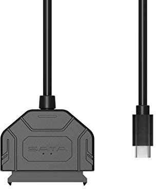JMT 5Gbps USB 3.1 Tipo-C 5Gbps USB-C a SATA Convertidor Adaptador Cable de transmisión 30cm OTG para 2.5 Pulgadas Disco Duro Controlador SSD HDD 2.5 SATA Soporte máximo 8TB