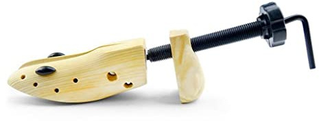 Hellery Schuhspanner Schuhdehner Damen Herren Einstellbare Schraubspanner Holz Aufsätze Schuhbaum Schuhweiter - L(42-46)-Holz
