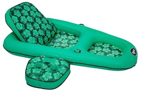 Campania 2 in 1 Convertible Water Lounge, Multi Teal Floral Print