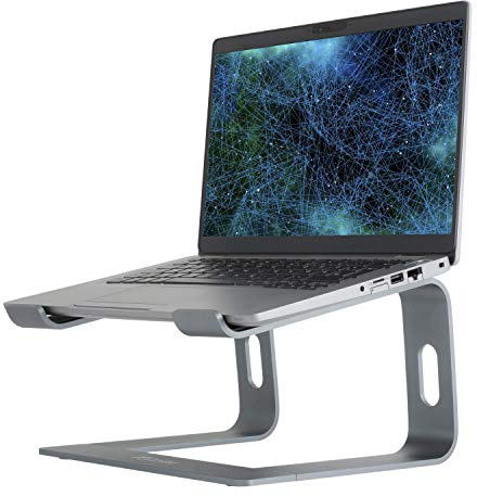 Konsol Laptopständer: Demontierbar mit Belüftung, Tragbarer Notebook Ständer Kompatibel mit Laptop 10 inch~15.9 inch MacBook, HP, Dell, Lenovo, Samsung, Acer, Huawei Grau