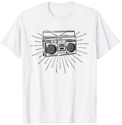 Retro Vintage 80er Jahre Boom Box Ghetto Blaster Radio Stack T-Shirt