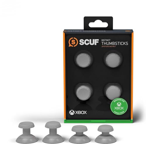 SCUF Pack de 4 joysticks interchangeables Instinct - joysticks de Rechange Uniquement pour la Manette Xbox Series X|S Instinct Pro Performance - Gris Clair 504-601-01-012-NA