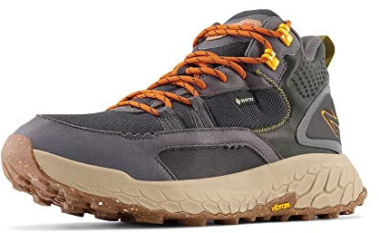 New Balance Men's Fresh Foam X Hierro V1 Mid-Cut Trail Running Shoe, Black/Magnet/Hot Marigold, 7 XW