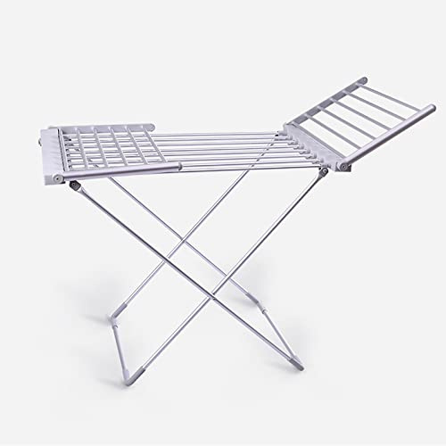 Secadora de Ropa eléctrica Plegable for Interiores, Secadora de Ropa eléctrica con alas de 20 Barras, tendedero de Ropa con calefacción, 50Hz/230W for el hogar, lavandería, apartamento