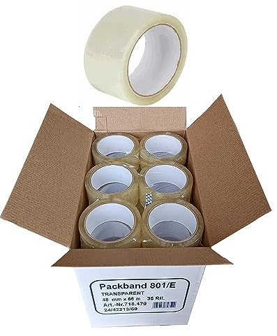 WZ-Gatze 3-36 St. Klebeband Transparent 48mm x66m Packband Paketband Paketklebeband Klar Stückzahl bitte in der Liste Auswählen (3)