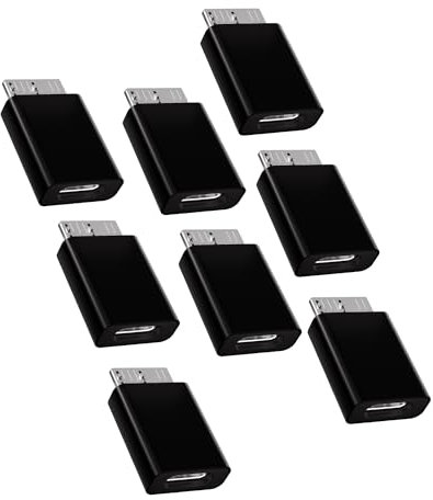 ShineeKee USB C Adapter 8 Pack Micro B to USB C, Type C Female to Micro B Male Cable Adapter, USB 3.1 Adapter for Hard Drive Cable, USB C Hard Drive Cable Adapter for USB 3.0 External Portable