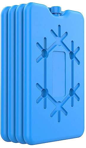 sunVigorous Bloc Glace pour glaciere - Lot de 4 pièces, Chaque de 200 millilitres-Pain de Glace pour Sac Isotherme - Un Accessoire de Refroidissement Indispensable.