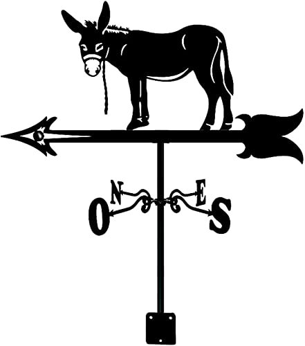 Esel-Wetterfahne aus Metall, Windrad, dekorativer Gartenstecker mit Esel-Ornament, Esel-Gartenwetterfahne