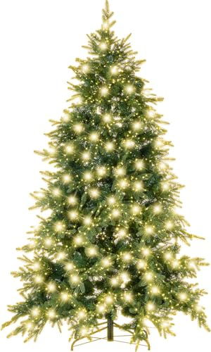 infactory LED Weihnachtsbaum innen: Künstlicher Premium-Weihnachtsbaum mit 3000 LEDs, 8 Leuchtmodi, 210 cm (Beleuchtung, beleuchtet, Kinder)