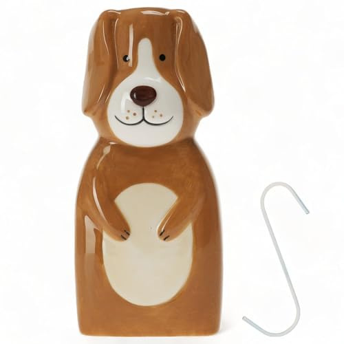 MIJOMA Umidificatore a forma di animale, in ceramica, pratico ed ecologico, capacità 200 ml, miglioramento del clima interno (cane)