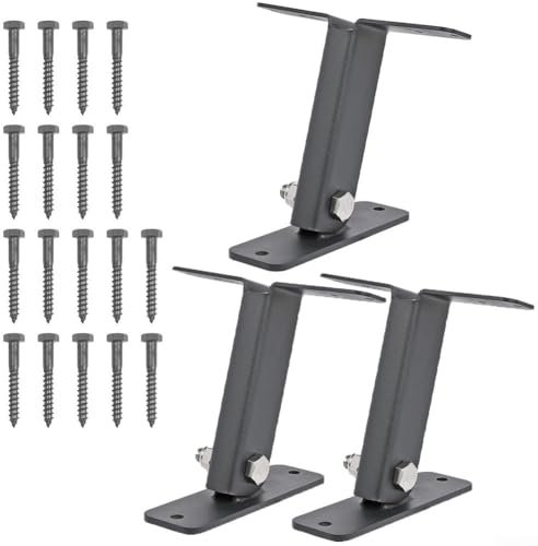 RANRAO Strapazierfähige Edelstahl-304 Pergola-Dacherhöhung mit Schrauben, Stahl, Wandmontage, Metall-Treppengeländer-Halterung, Unterstützung, DIY-Hardware (3-teilig), S5Y8812QNNA80LRTF6255