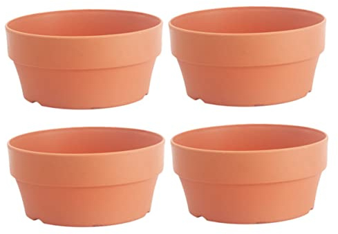 BESPORTBLE 4 Stück Kunststoff Blumentopf Khaki Rund 14cm Durchmesser Sukkulenten Und Kakteentopf Leicht Transportierbar Für Innen Und Außenbereich Moderner Pflanztopf Fürs Büro Und Zuhause