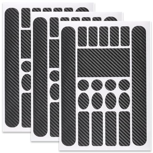 GLPRKOW 3 Pièces Protection Cadre Vélo Autocollants en Carbone, Protection Cadre Vélo Autocollants, Film de Protection Cadre Vélo, Autocollants de Protection Vélo, pour Vélo, VTT etc.