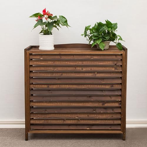 Cubre Aire Acondicionado Exterior Madera Balcon Funda Aire Acondicionado El Polvo Protector Aire Acondicionado Exterior Cubierta Aire Acondicionado Protege Del Sol La Lluvia Estanteria Para Plantas(11