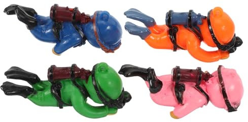 POPETPOP 4stücke Aquarium Deko Taucher Figuren Resin Unterwasserlandschaft Kreative Schwimmende Dekoration Für Fischbehälter Und Aquarien Und Langlebig