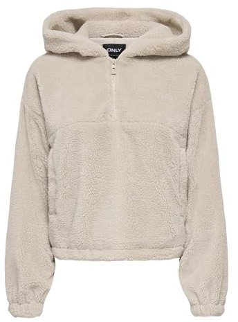 ONLY Onlsiena Teddy Anorak Life CC Otw, Piedra Pumice, L Mujeres