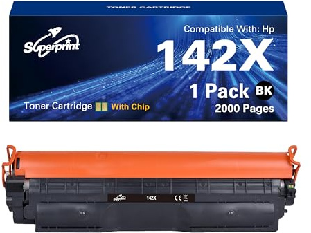 Superprint Tonerkartusche Mit-chip Kompatibel für Hp 142X Toner, 1 Schwarz