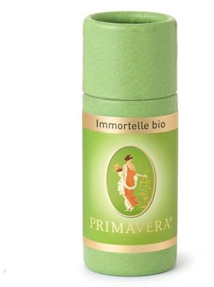 PRIMAVERA Ätherisches Öl Immortelle bio 1 ml - ideales Duftöl für die Aromatherapie, Duft: krautig, süß - vegan