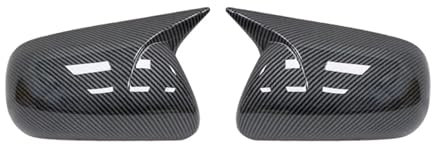 Tür Außenspiegel Kappe Seitenspiegelabdeckungen und -kappen mit Kohlefasermuster in Schwarz für Toyota für Corolla 2007–2013 Vios für Yaris Limousine P90 2008–2013 Spiegel Abdeckung Gehäuse(Carbon Fib