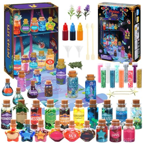 JONEG Gifts for 6+ Year Old Girls Boys: Potion Making Kit for Kids Toys for Age 6 7 8 9 10 11 12 Children Birthday Christmas Presents Mystery Potion Making Set Craft Science Magic Mixies Experiments